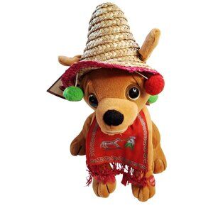 Pancho Chihuahua Plush  Chantilly Lane Felice Navidad In Box New Vintage Musical